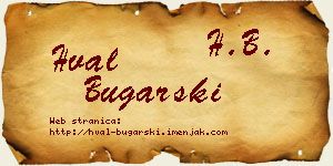 Hval Bugarski vizit kartica